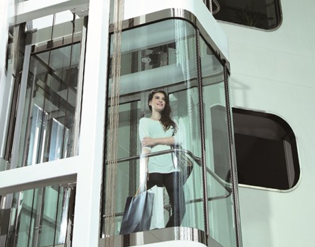 بالابر هیدرولیکی کابین شیشه ای